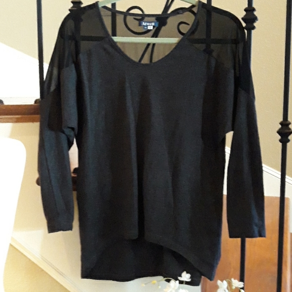 Atwell Tops - Atwell Sheer Shoulder Top